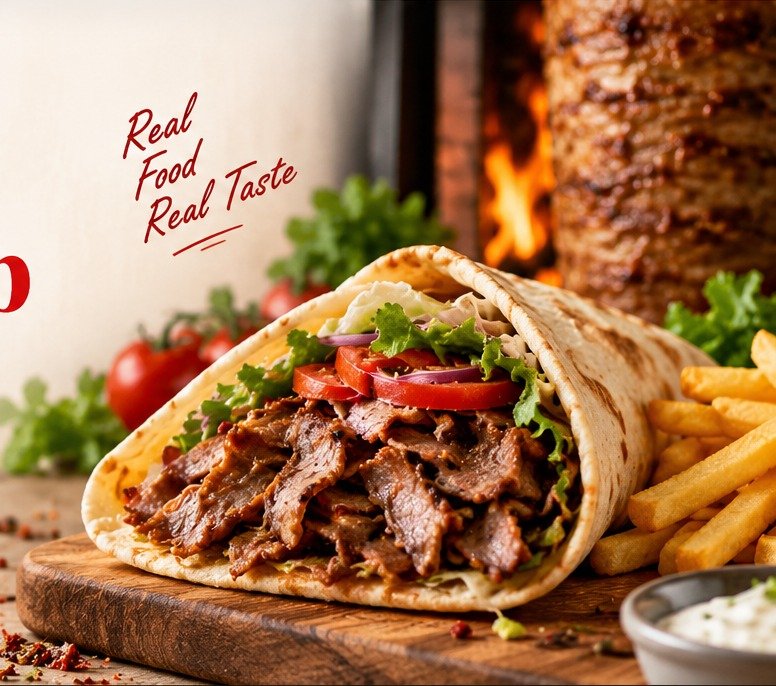 Fresh döner, burger and kebab from Yemek Durağı